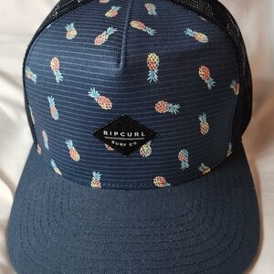 Rip Curl Navy Pineapple Print Trucker Hat Snapback